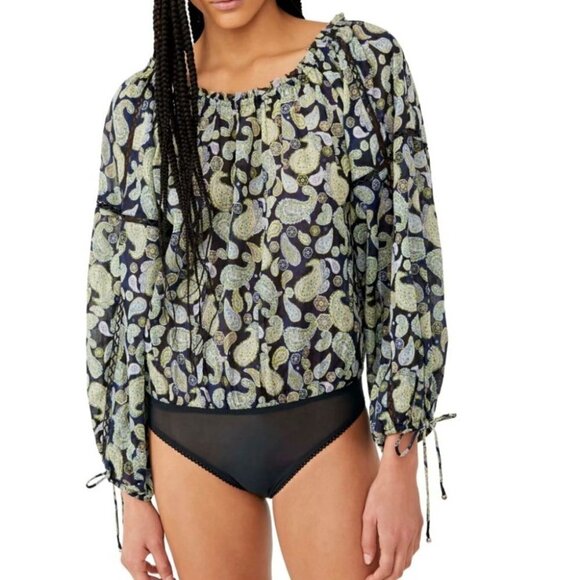 Intimately Free People Paisley flowy bodysuit size small - Picture 1 of 9